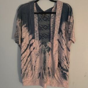 Rue 21 Brand Tie Dye Boho Short Sleeve Cardigan